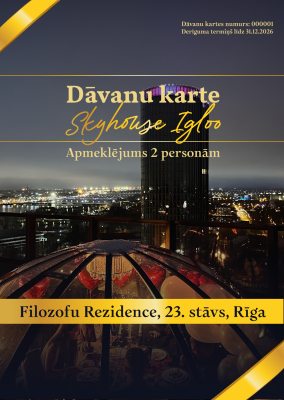 Skyhouse Igloo gift card for 2 persons 100 EUR