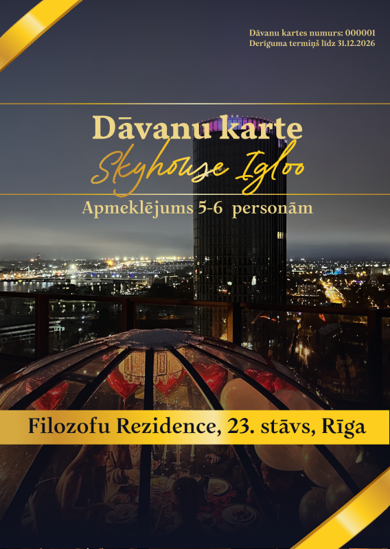 Skyhouse Igloo gift card for 5-6 persons 180 EUR